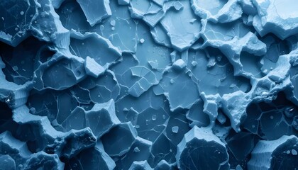 Fototapeta premium Abstract Blue Cracked Ice Texture Background