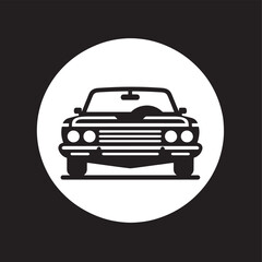 Obraz premium Transportation icons set with various vehicle silhouettes including cars trucks buses and taxis