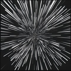 Obraz premium Dynamic Abstract Burst of Light Rays on a Black Background