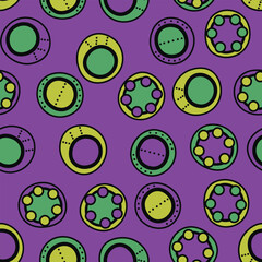 Seamless pattern with geometric aboriginal ornament. Ethnic tribal rounded color background. Afican, australian motiph. Dots painting. Vector illustration, template design for cloth, card, fabric.