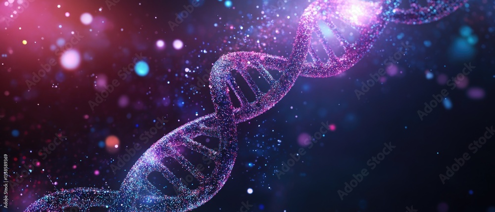Poster a detailed look at the structure of two strands of dna, ideal for scientific and educational uses