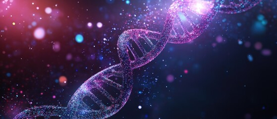 A detailed look at the structure of two strands of DNA, ideal for scientific and educational uses