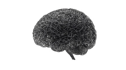 Brain 3D icon, symbolizing intelligence, thinking, and innovation, detailed realistic rendering, Transparent Background PNG