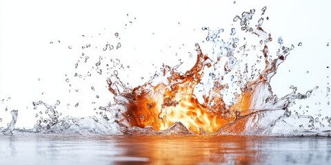 "Clash of Elements: Fire and water collide in a dynamic and expressive display. Capturing the raw power and intricate beauty of contrasting forces.