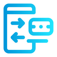 Fototapeta premium icon transaction with style gradient