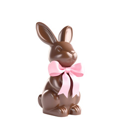 Obraz premium Chocolate Easter Bunny Isolated on Transparent Background