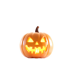 Halloween Jack O' Lantern Isolated on Transparent Background