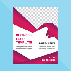 Fototapeta premium Business flyer template with photo