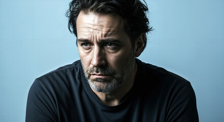 Fototapeta premium Portrait of a sad man