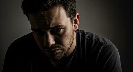 Obraz premium Portrait of a sad man