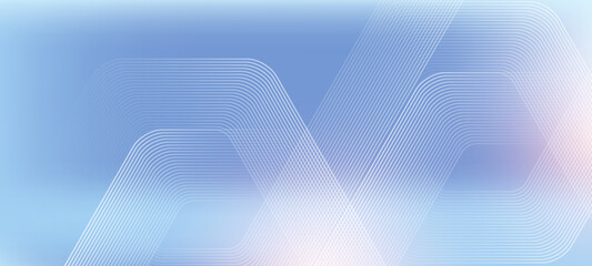 Digital futuristic technology concept with hexagons. Digital hexagonal blue abstract background. Geometric stripe line art design for poster, brochure, cover, banner, website, header