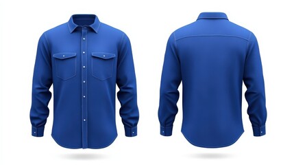 Men's Blue Long Sleeve Casual Wear: Versatile and Stylish Apparel for Modern Fashion