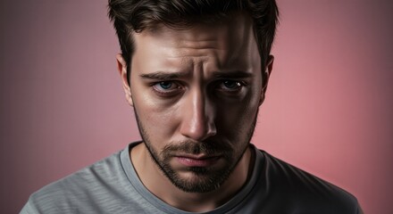 Fototapeta premium Portrait of a sad man