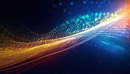 光の波, デジタルアート, カラフル, 抽象, 背景, フューチャリスティック, グラデーション, ネオンカラー, 光のエフェクト, 輝き, テクスチャー, ストリーム, 曲線, 動き, エネルギー, ダイナミック, サイバー, 青, 紫, 赤, 黄, 緑