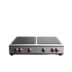 Countertop griddle with two large cooking surfaces isolated on transparent background