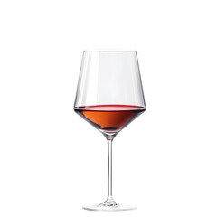 Glass of red wine isolated on transparent background

