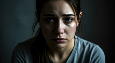 Fototapeta premium Portrait of a sad woman