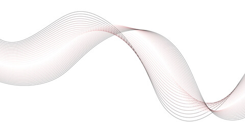Fototapeta premium Wave flowing liquid line abstract background. Black and white vector design 3D lines in perspective, curve and wave lines in motion, smooth and soft backdrop.