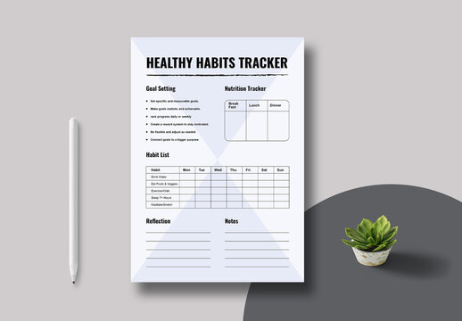 Healthy Habits Tracker Layout