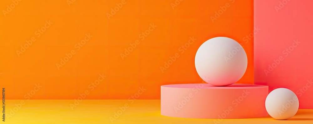 Aufkleber surrealist art abstract background concept. colorful geometric shapes on vibrant background for mode