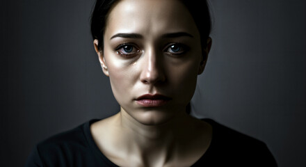 Portrait of a sad woman