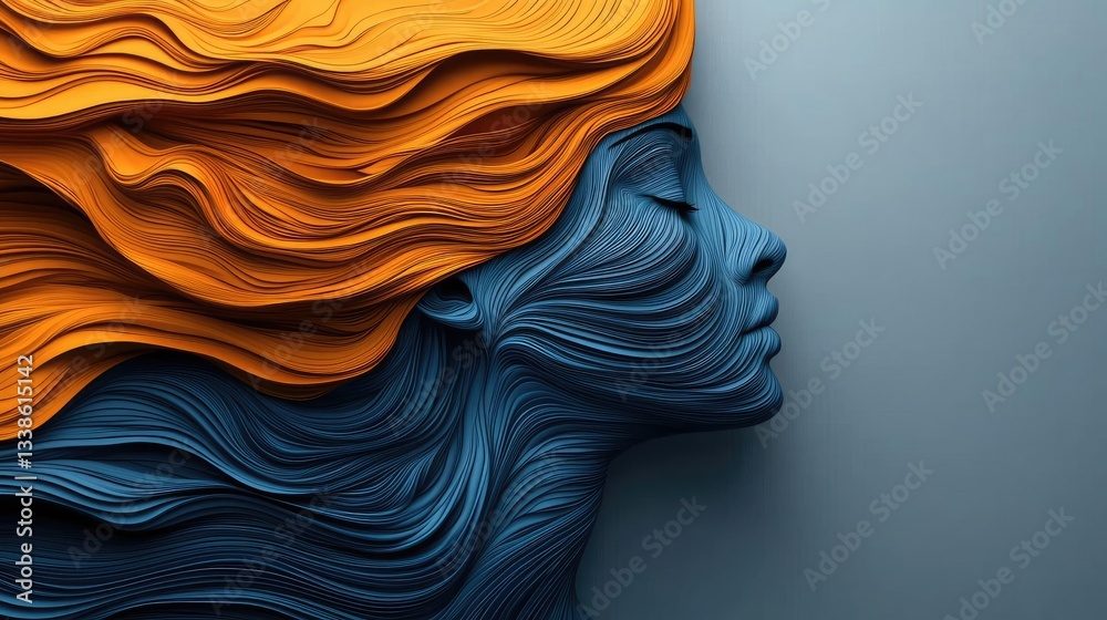 Aufkleber surrealist art abstract background concept. abstract representation of emotions through colorful flo