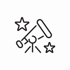telescope space astronomy icon vector sign