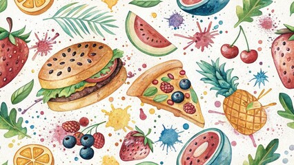 Surreal Food Art: Whimsical Paint Splatter & Brushstroke Cuisine