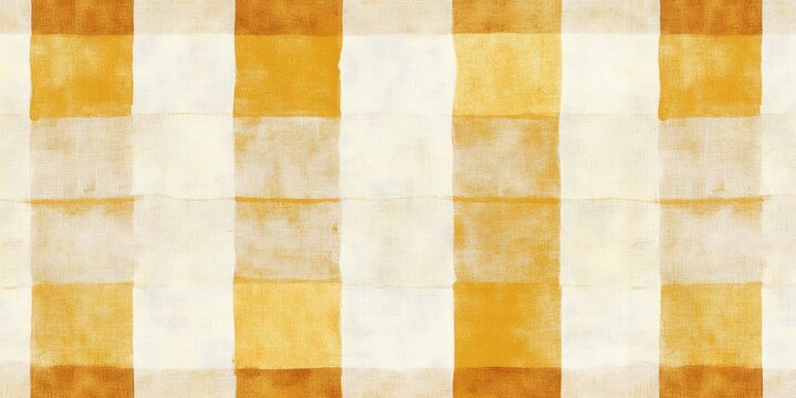 Yellow and white gingham pattern creating stylish checkered design