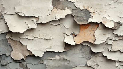 Obraz premium Flaking Paint Reveals Aged Wall Texture Beneath