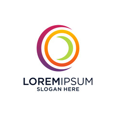 Abstract Colorful Circular Logo Design