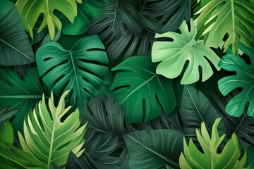Green leafy background with a bunch of green leaves.