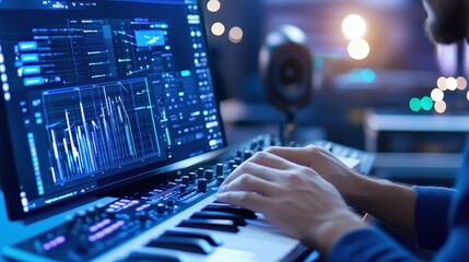 Modern Music Production With Keyboard And Software