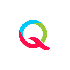 Abstract Colorful Letter Q Logo Design