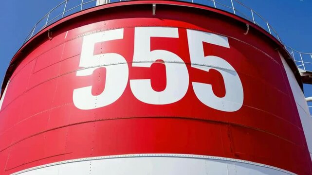 Red Number 555 Tank

