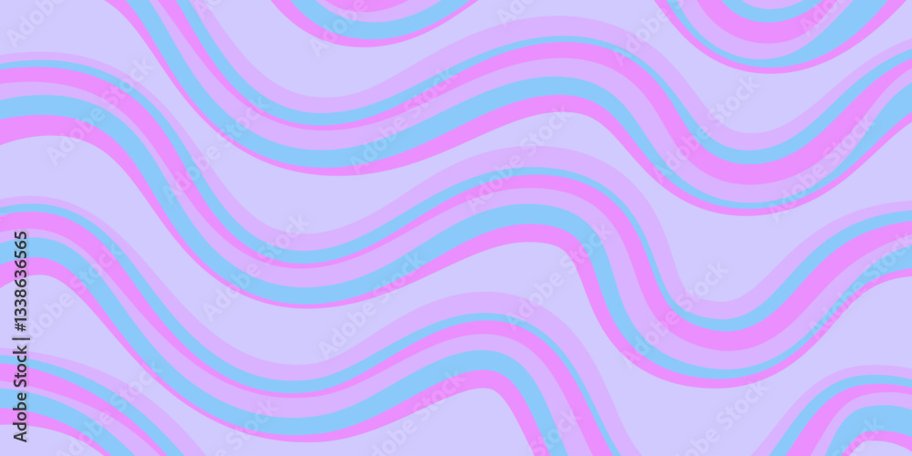 Poster Rainbow Wavy Abstract Backgound. Cool Colorful Playful Texture. Groovy Psychedelic Stripes. Y2k Funny Vector Texture. Pop Art Retro Bg.