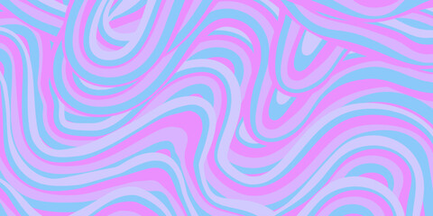 Rainbow Wavy Abstract Backgound. Cool Colorful Playful Texture. Groovy Psychedelic Stripes. Y2k Funny Vector Texture. Pop Art Retro Bg.