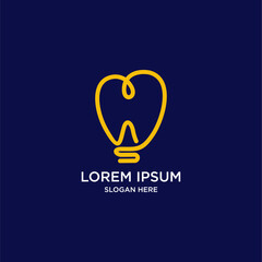 Abstract Dental Logo Design With Lightbulb