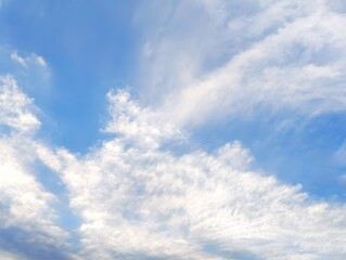 Blue bright sky white fluffy clouds photography background gift card hd backdrop beautiful romantic wallpaper