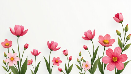 Fototapeta premium floral vector templates cards banners featuring spring