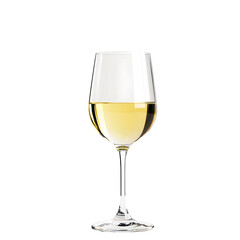 glass of wine isolated on transparent background