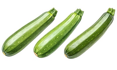 Zucchini vegetables set, Fresh green zucchini isolated