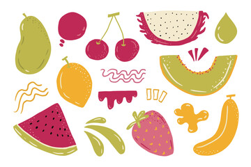 Cute Colorful Fruit Illustration Collection