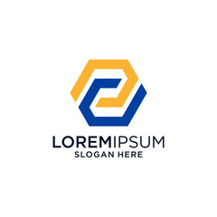 Abstract Geometric Hexagon Logo Design