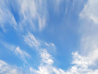 Blue bright sky white fluffy clouds photography background gift card hd backdrop beautiful romantic wallpaper