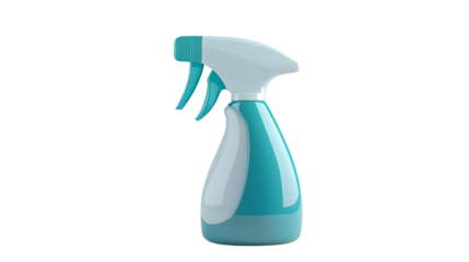 Spray bottle 3D render icon, sleek and modern cleaning product design, Transparent Background PNG