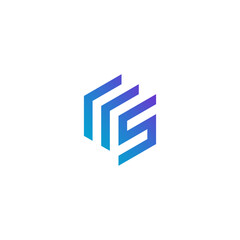 Abstract Geometric Logo Design With Gradient Colors