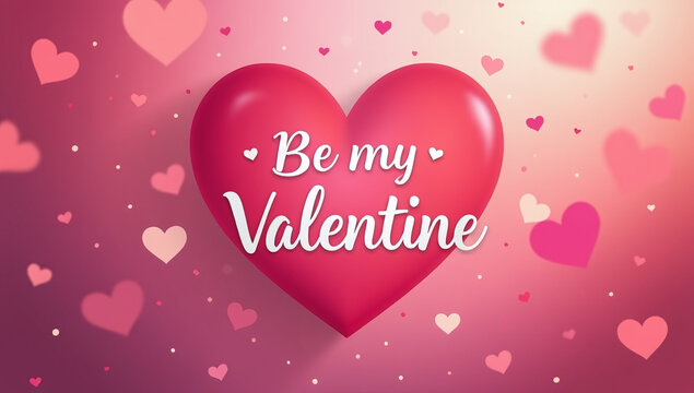 lentine beautiful trendy gradient postcard blurred heart typography style social media stories template poster banner