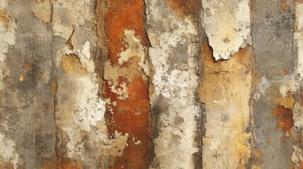 Fototapeta premium Weathered Wall Texture Showing Aged Paint and Plaster