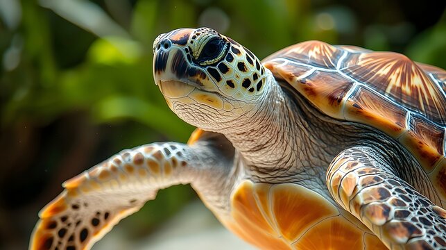 Intricate Turtle Shell Pattern Showcases Nature's Beauty